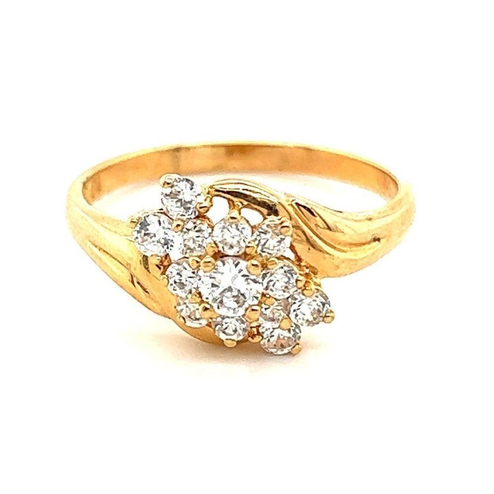 ‎925 Vermeil Cluster Cz Ring